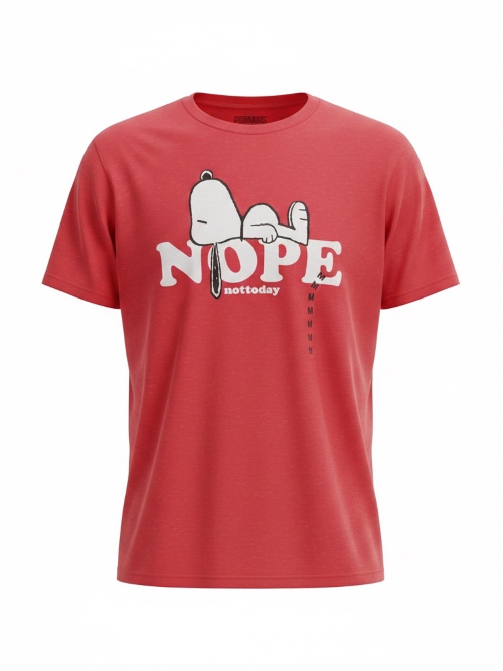 Snoopy 'Nope' Graphic T‑Shirt in Red
